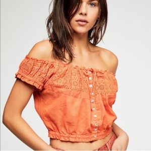 NEW Free People Boho Crop Top Size Small